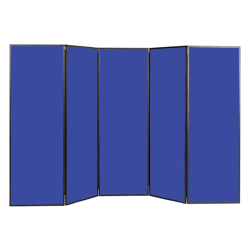  Light Free-Standing Bulletin Board 180cm H x 300cm W, Royal Blue, Black