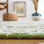 Tapis vert / blanc en laine touffeté à la main Arieah-1147185339