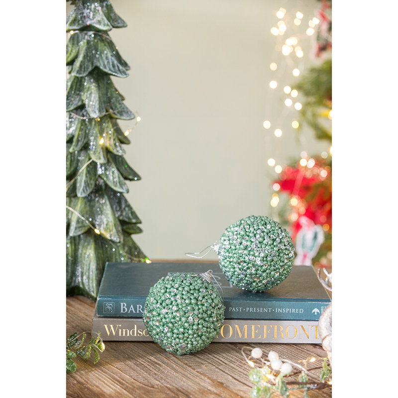 Ensemble de 6 boules de Noël D3,9 "