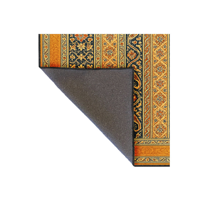 Tapis bleu tissé lavable rétro Mosso, 2'6" x 4'11"