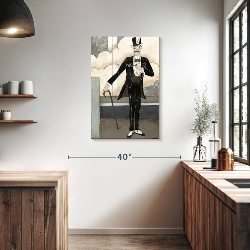 Navette Art Deco Gentleman, H 36 po x l 24 po