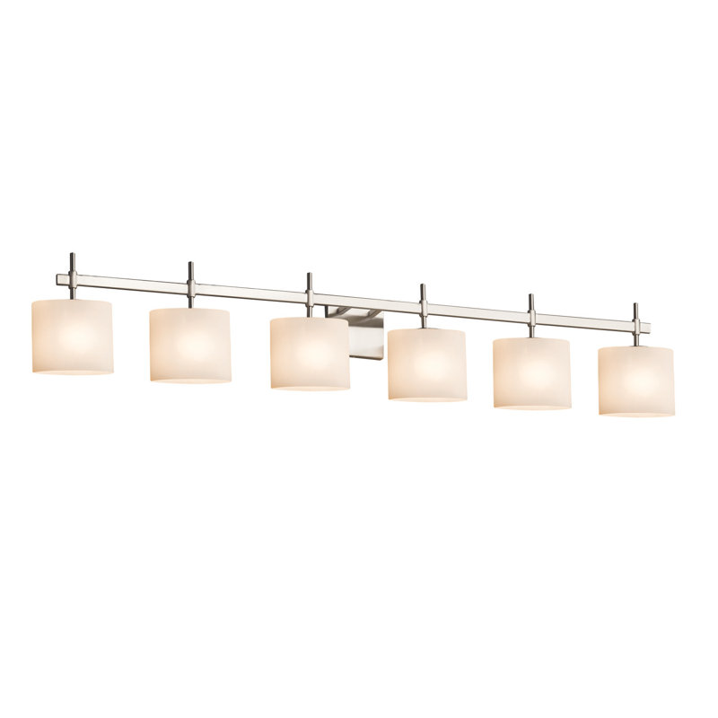 Malachy 6 - Light Dimmable Bath Bar, Dark Bronze, Almond, GU24/15W/Dimmable