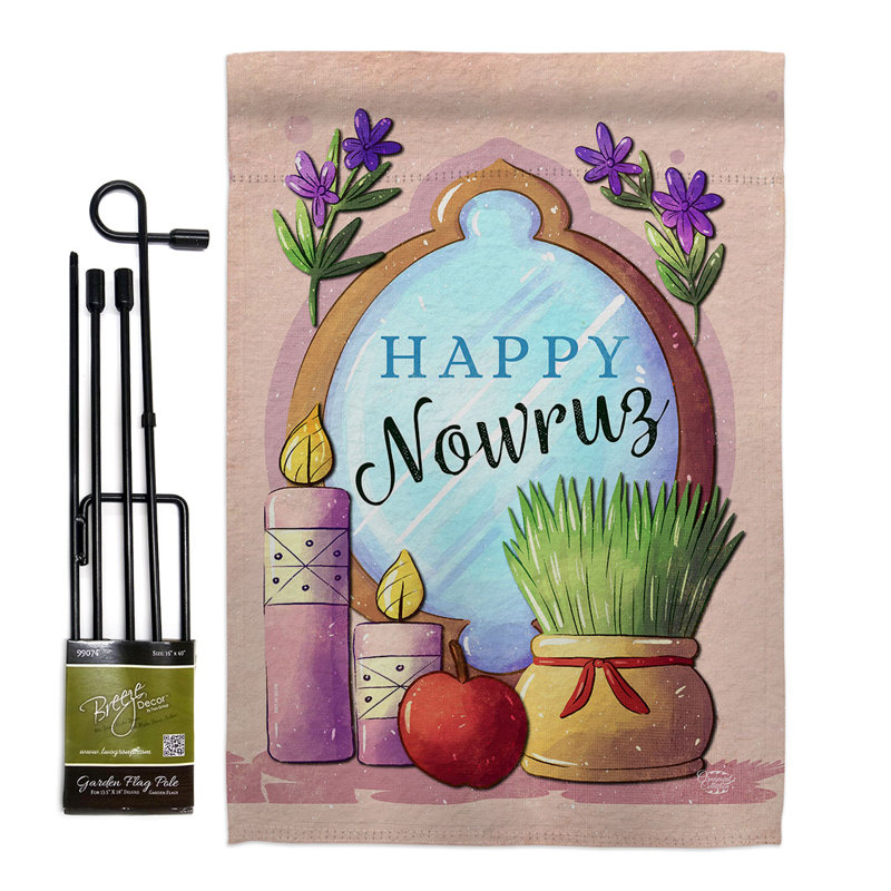 Ensemble de drapeaux en polyester 19 x 13 po Celuer Nowruz
