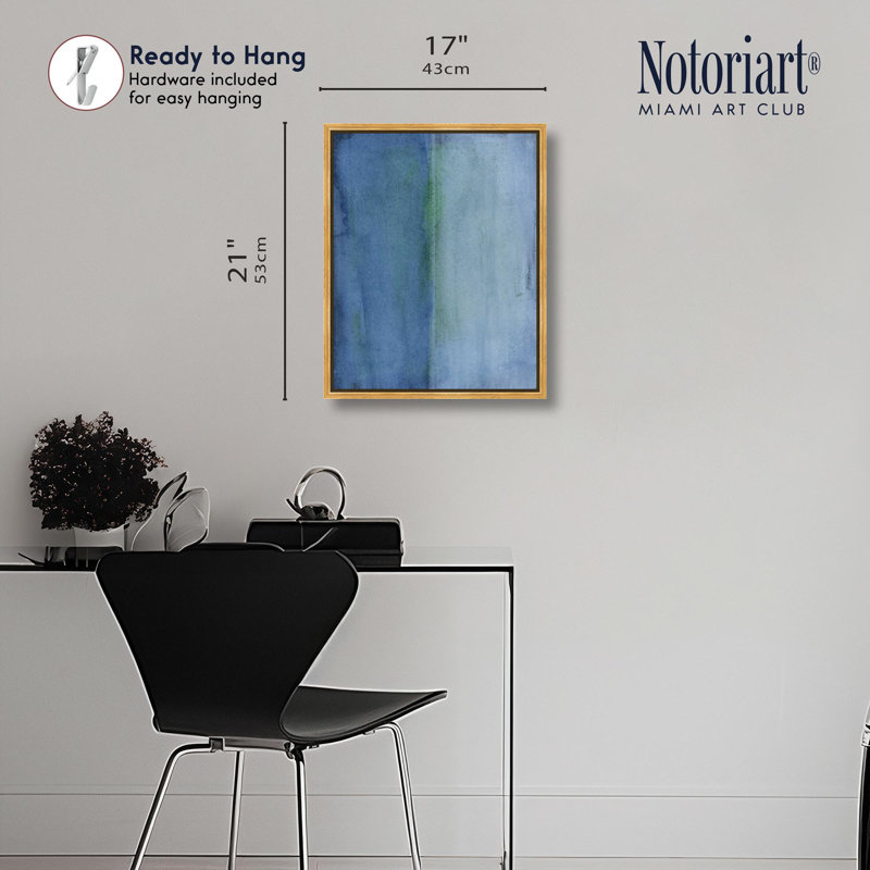 Impression sur toile «Divided Horizon Boho Decor» par Notoriart, H 16 po x l 20 po, Cadre doré