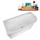 59" Streamline Soaking Freestanding Tub and Tray With Internal Drain