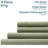 Aeropostale Cotton-Rich Heathered Jersey 4 Piece Sheet Set – Soft T-Shirt Feel, Heathered Green, King-119705688-119705680