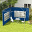 Outsunny Blue Polyester Side Wall for Canopy