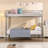 Metal Bunk Bed Silver