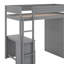 Lit mezzanine simple avec placards et bureau