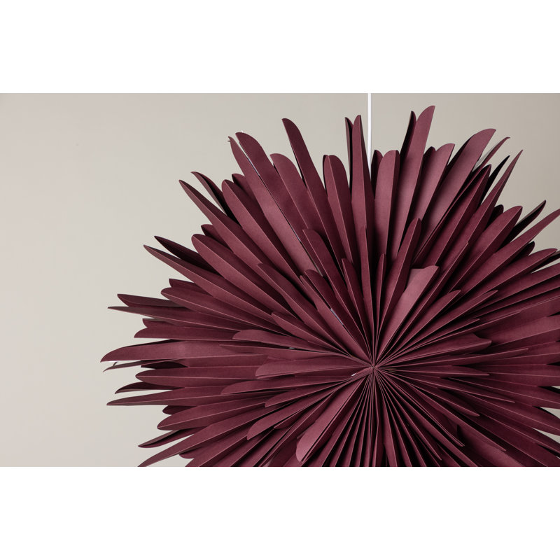 Brooklana 1 - Light Geometric Pendant, Dark Red, 80cm H x 80cm W x 80cm D
