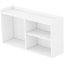Lit simple mezzanine bas avec glissade, rangement mobile, garde-corps, profil, encourage la liberté de mouvement indépendante, bois massif, supporte le jeu actif
