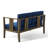 Solid Wood Teak Outdoor Loveseat With Cushion And Arms-8681612-8681602