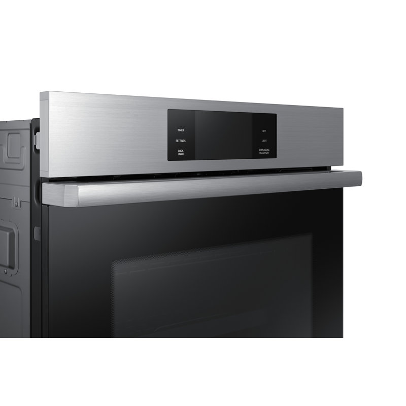 30" Single Wall Oven Steam, Contemporary, Silver Stainless