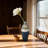 Glass Vase Modern Decorative Accent with Textured Band and Curved Silhouette for Contemporary Interiors and Stylish Design Enhancements in Living Room or Entryway Display Arrangement-1507726760