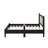 Wooden Vintage Platform Bed with Natural Rattan Headboard-322804485-322804506