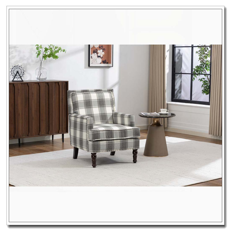 Chaise d'appoint rembourrée, Gris ancien