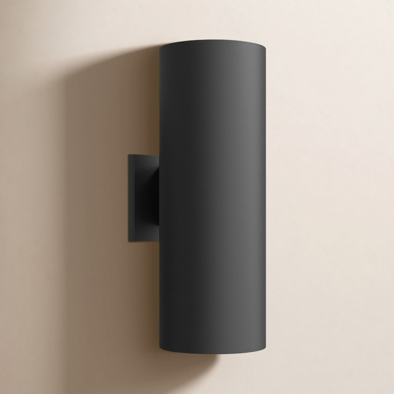 Dylan Wall Light, 14.25" H x 5.12" W x 5.12" D, Black, Yes
