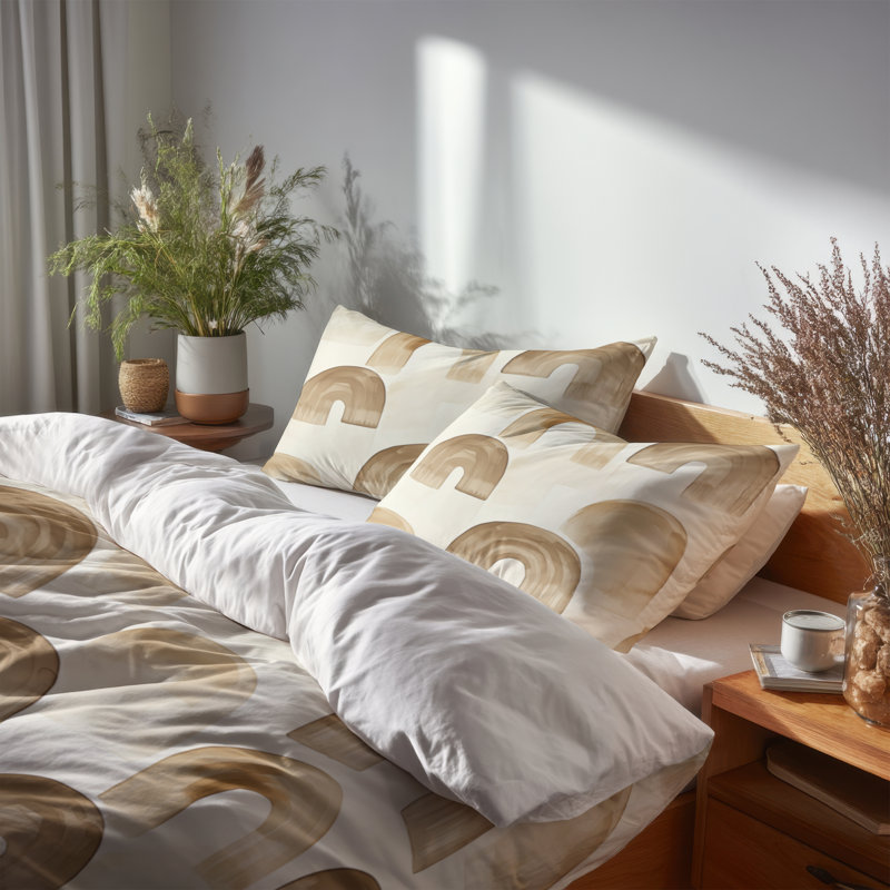 Ensemble de literie moderne 3 pièces - Ensemble de housse de couette et de coussins Boho