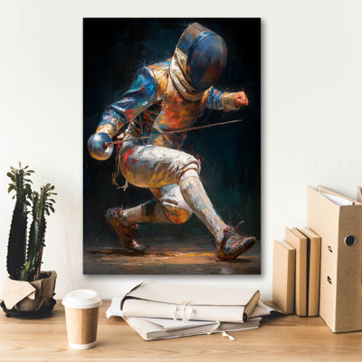 Epic Graffiti 'Fencing Legend 2' by Ann Klee Canvas Wall Art, 18" x 26"