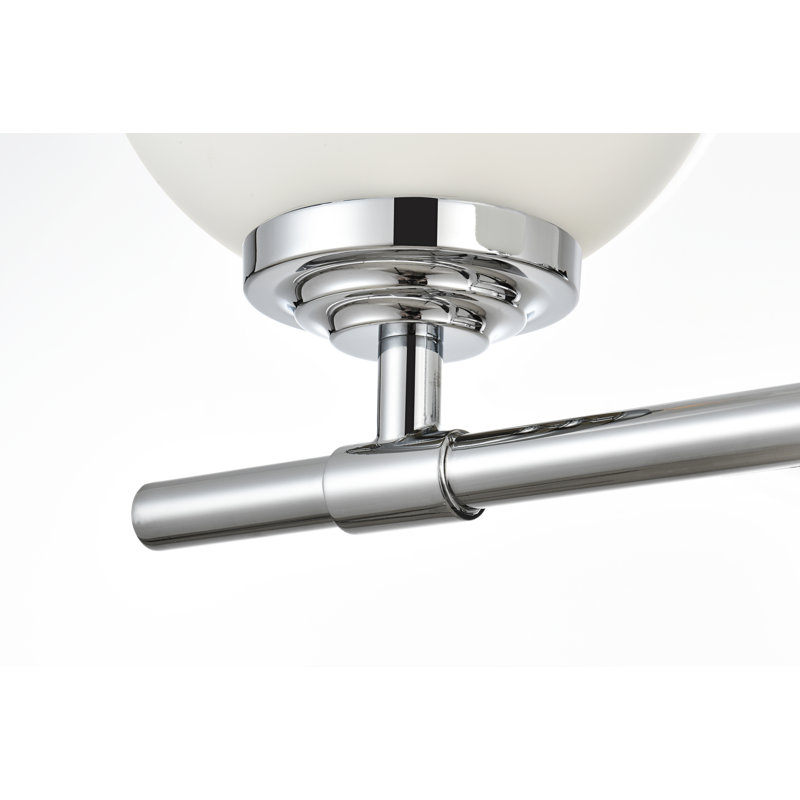 Caillier Armed Sconce, Chrome, 10" H x 24" W x 24" D, 3 Light