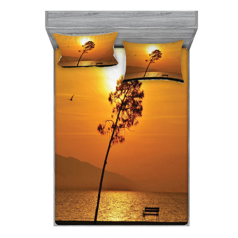 Microfiber Sheet Set, Queen Sheet Set with Fitted Sheet