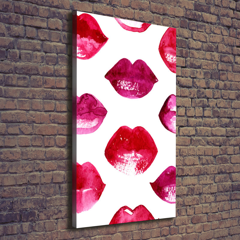 Red Lips - Wrapped Canvas Print