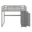 Lit mezzanine peu encombrant avec garde-robe et tiroirs-67291844