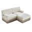 Canapé 2 places en velours doux de style Chesterfield avec repose-pieds-282162659