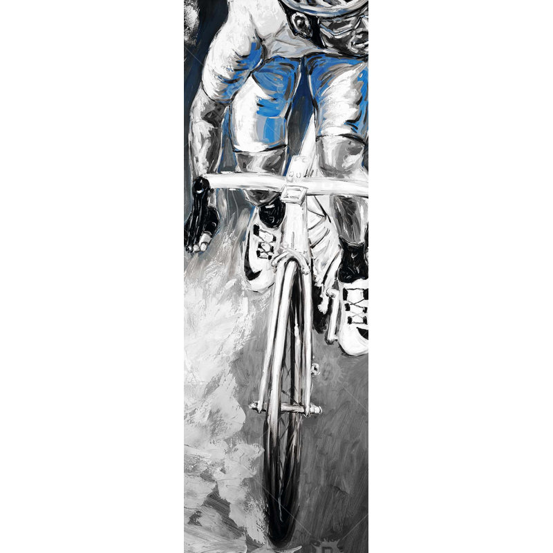 Professional Cyclist Bike Man Cave Framed Canvas Decor