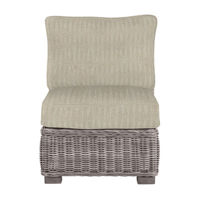 Rustic Woven Sectional Slipper Chair