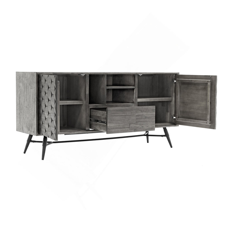 Buffet en bois d'acacia gris