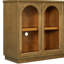 Buffet Old Pine avec 4 portes en verre. Style arqué à la mode. Espace de rangement copieux. Tablettes réglables. Fabrication robuste. Capacité de soutien de 200 lb. Capacité de 52 po. 250 en bas-2022217449