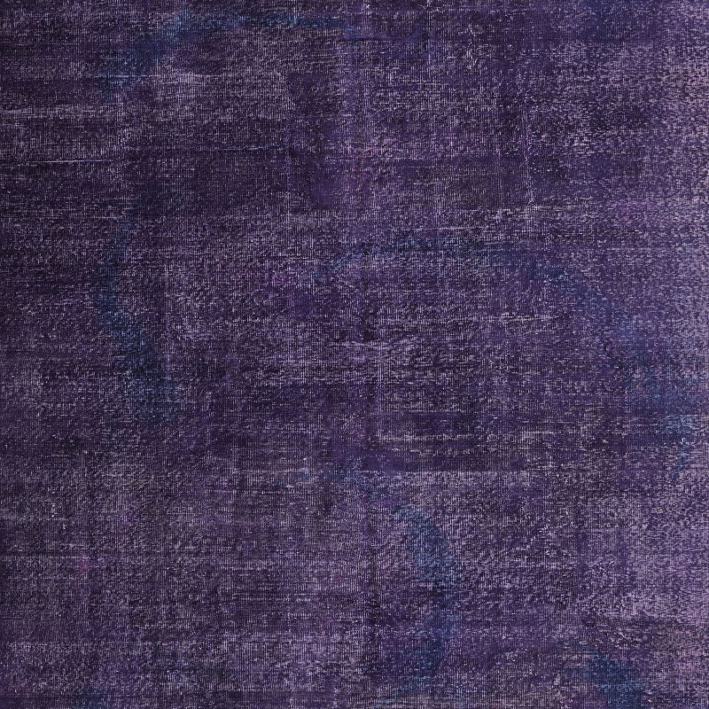 Tapis mauve foncé traditionnel, Carré 3 pi