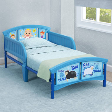 Baby Shark Plastic Sleep and Play Plastic Toddler Bed with Attached  Guardrails - Toddler Size Bed
