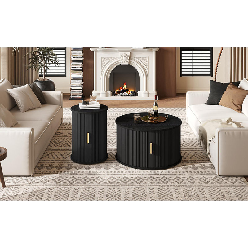 Ensemble de tables basses, Noir