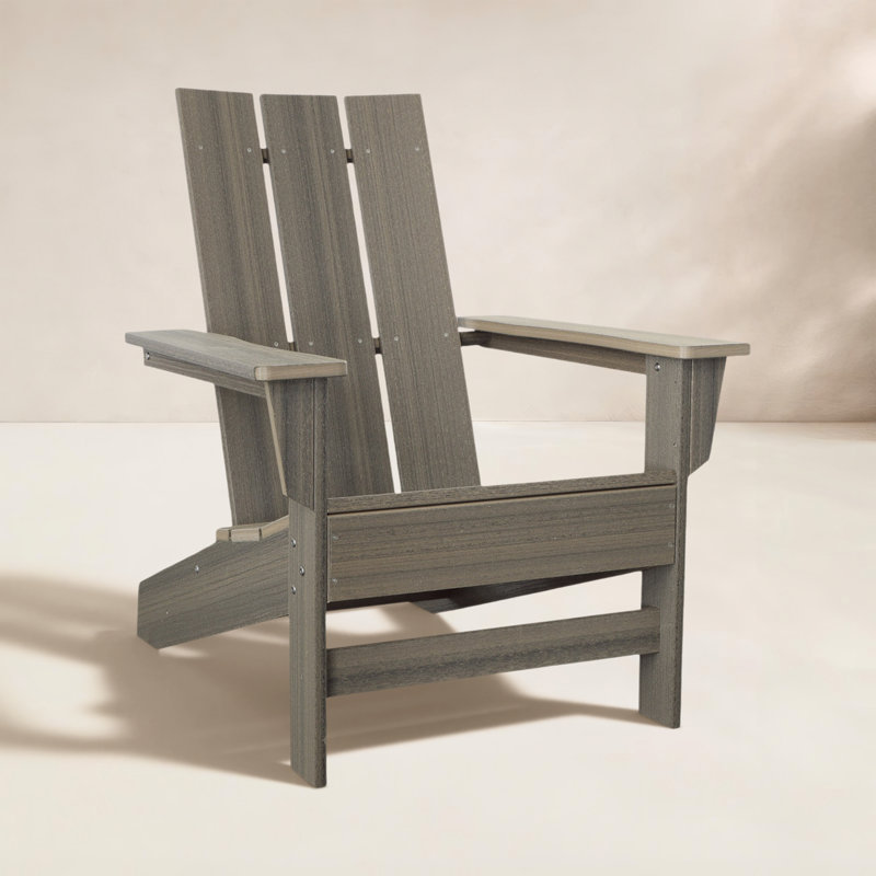 Chaise Adirondack en PEHD toutes saisons Ratcliff, Gris côtier