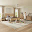 Ensemble de chambre à coucher 4 pièces à grain de bois moderne avec lit plateforme, commode à 5 tiroirs et table de chevet * 2, double, beige-132272589-132272590-132272593