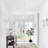 1-Light White & Gold Geometric Pendant Light, Adjustable Height 15.75"-93.7", Sloped Ceiling Compatible, E26 Socket, ETL Listed