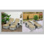 Chaise longue de patio avec canapé inclinable réglable à 5 niveaux, kaki