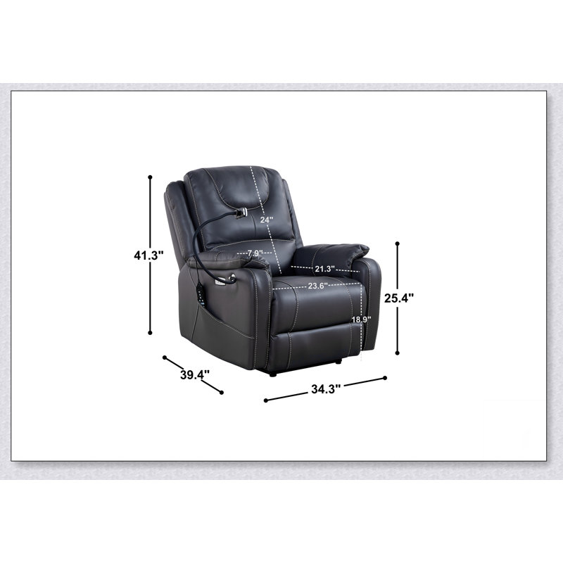 Fauteuil inclinable Zero Gravity Power, Noir