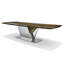 Walnut Metal Base Dining Table-96906225