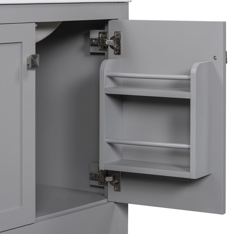 60" Double Vanities Set, Gray