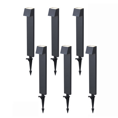 Low Voltage LED Path Lights, Modern Black Aluminum Landscape Lighting