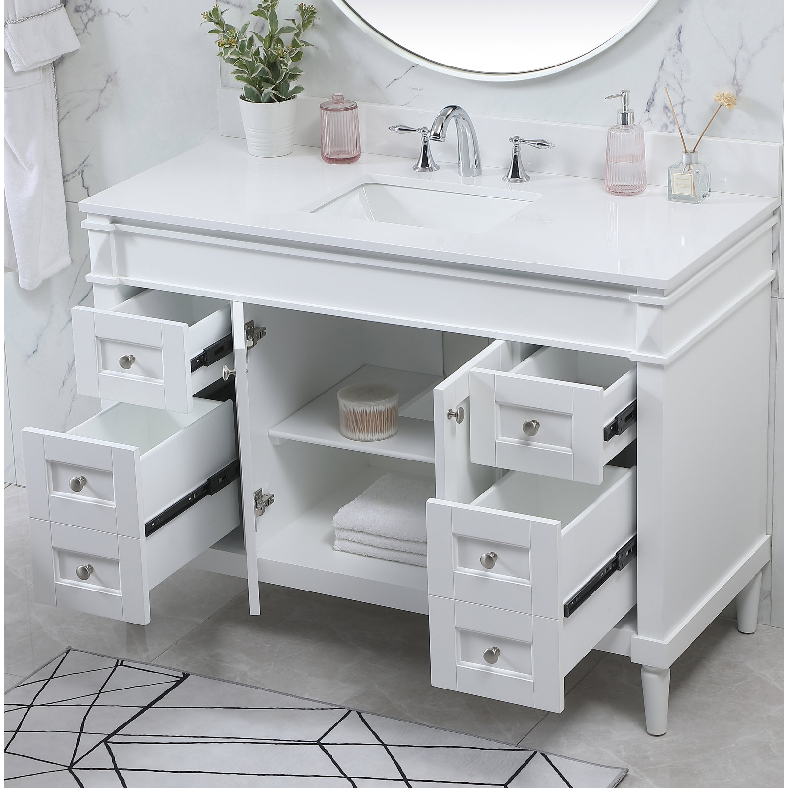Readington 48'' Single Bathroom Vanity, White
