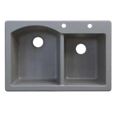 Aversa 33'' L Double Bowl Granite Kitchen Sink