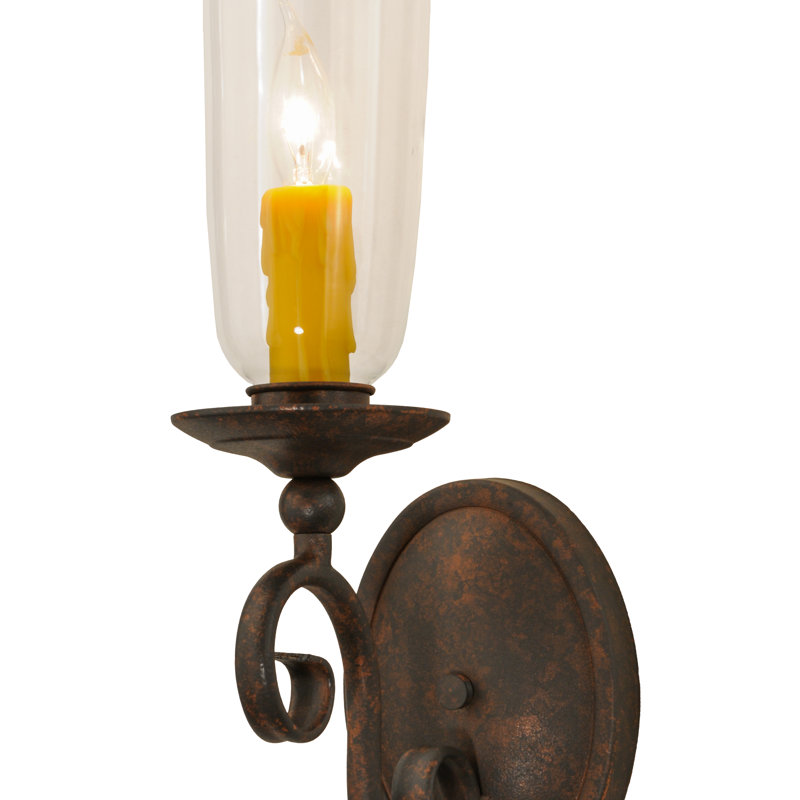 Wallis 1 - Light Candle Wall Light, 16" H x 5" W x 8" D, Cajun Spice
