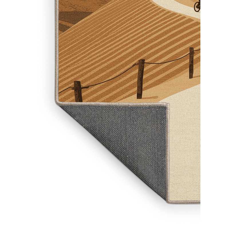 Tapis à rayures douces et moelleuses Eita, 2 pi x 3 pi