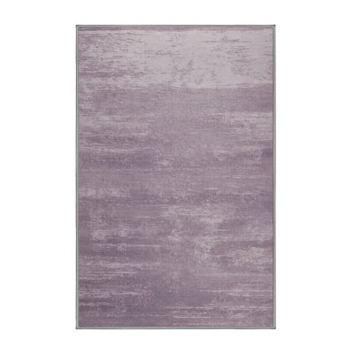 Machine Washable Abstract Pink Area Rug