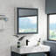 Armoire à pharmacie avec miroir Kleankin, armoire de salle de bain murale avec miroir 27 po x 30 po, armoire de salle de bain murale avec rangement, portes doubles et 2 tablettes réglables, blanc