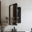 Armoire à pharmacie de salle de bain 20 po x 30 po avec miroir et tablettes réglables dans un cadre en métal noir - propriété chic, brouillard, corrosion